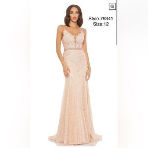 ✨Host Pick✨Trumpet gown with floral embroidery and twinkling rhinestones